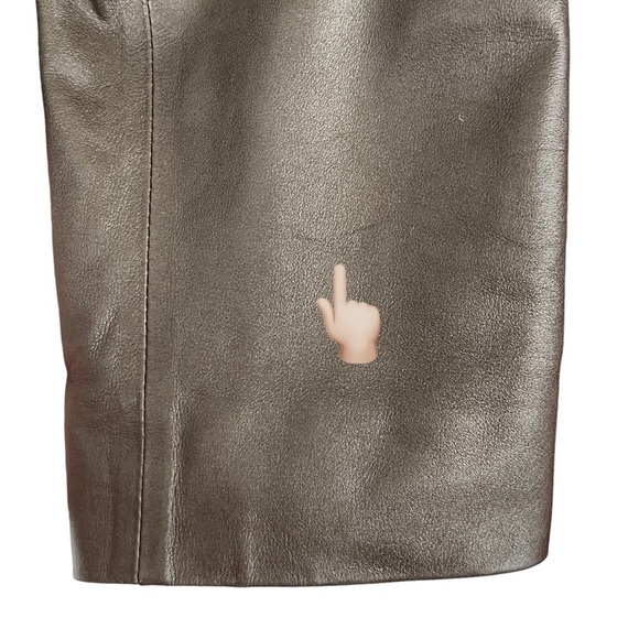 Elie Tahari Brown Genuine Leather Embellished w/ Tassels Blazer Jacket Sz. Small - Picture 14 of 15